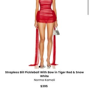 Norma Kamali Strapless Red Mini Dress